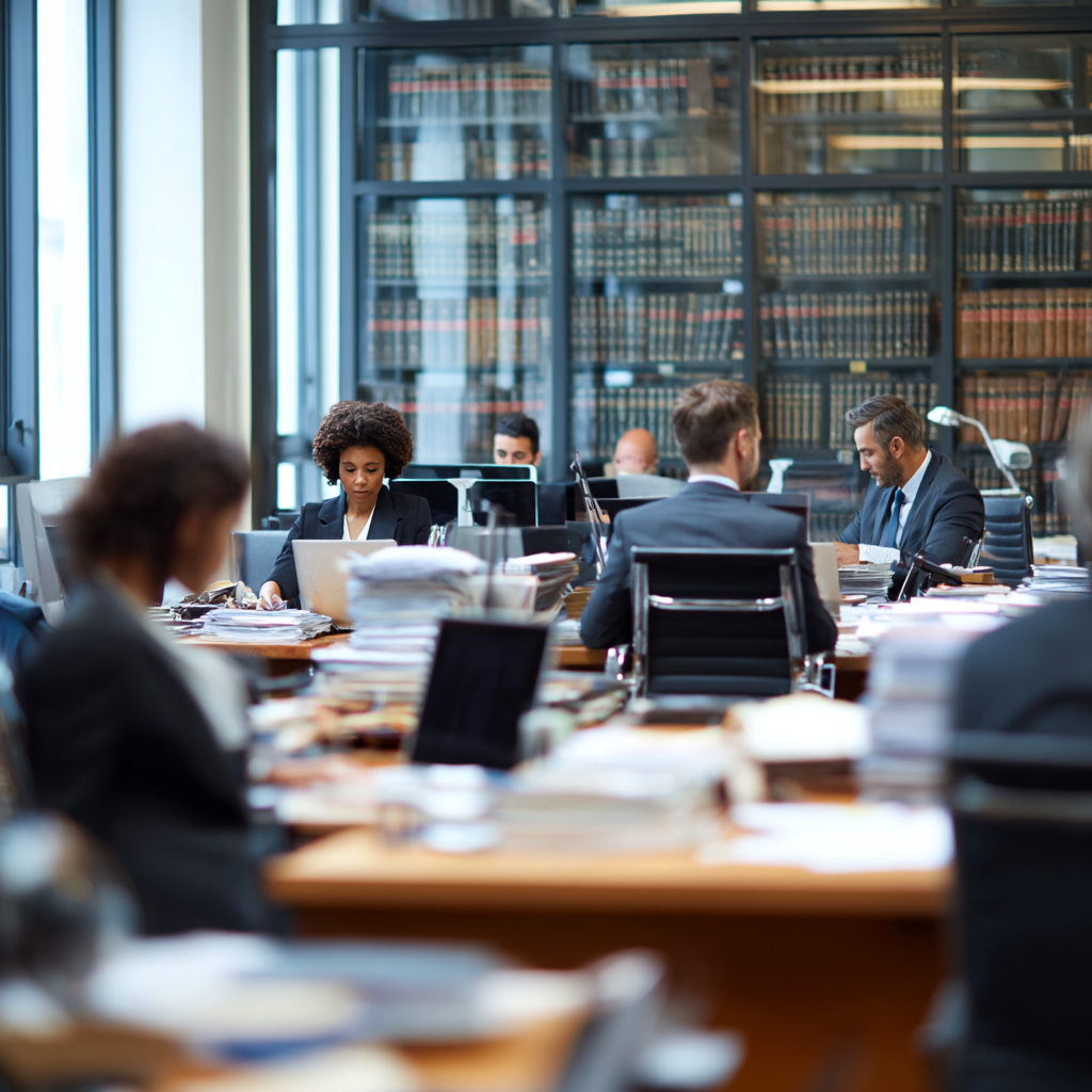 Team of attorneys working